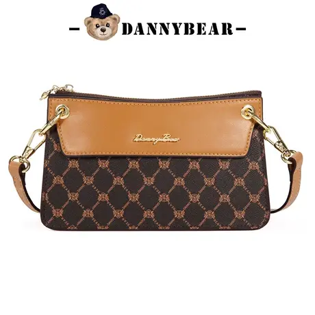 丹尼熊斜挎风琴包女包新品通勤格子老花包百搭时尚DKB2826017图片