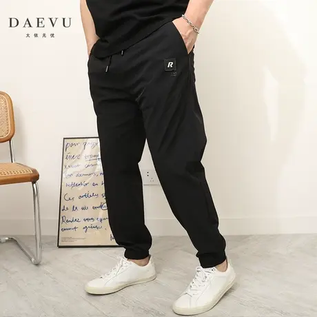 大依无忧夏新款小R薄料大号潮胖子束脚加肥加大码男士休闲长裤商品大图