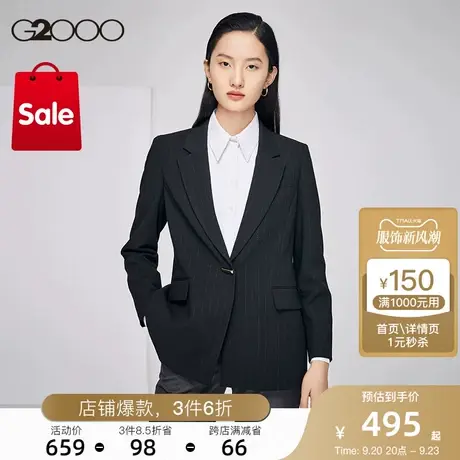 G2000女装冬季多面弹性时尚纽扣商务通勤西装商品大图