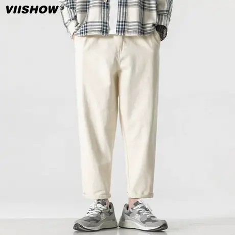 VIISHOW日系工装裤2023男秋季百搭男生阔腿裤时尚高级宽松休闲裤商品大图