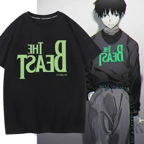 秀洛EVA福音战士明日香衣服动漫周边T恤短袖男女潮流纯棉宽松商品大图