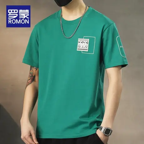 罗蒙男士短袖t恤夏季薄款时尚潮流百搭半袖潮圆领休闲上衣服男装图片