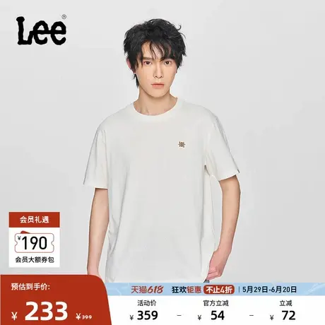 Lee商场同款25春夏新品舒适版圆领101+男短袖T恤休闲LMT010062206商品大图