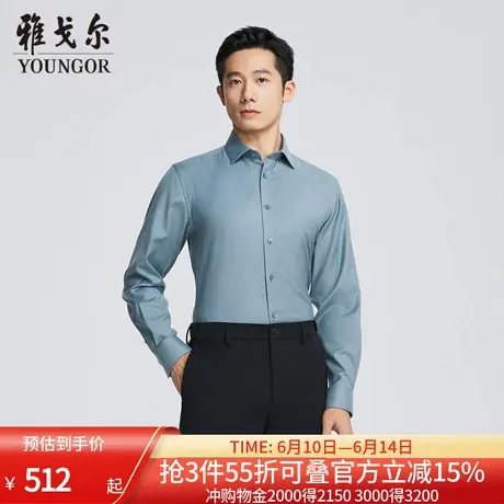 【商场同款】雅戈尔男士长袖衬衫春秋新款官方商务休闲长袖衬衫男图片