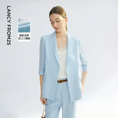 朗姿戗驳领商务西装外套女士高级感通勤ol西服2025年夏季新款图片