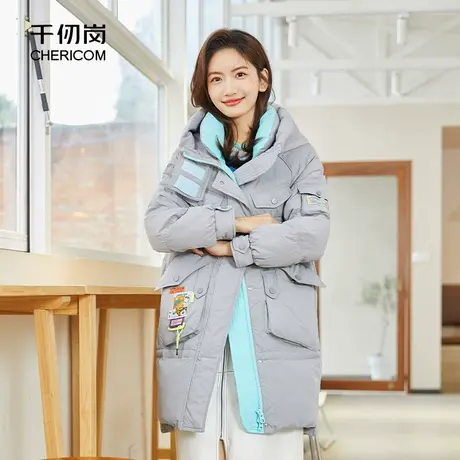 【千仞家族系列】千仞岗秋冬新款中长款女宽松潮流时尚女外套反季图片