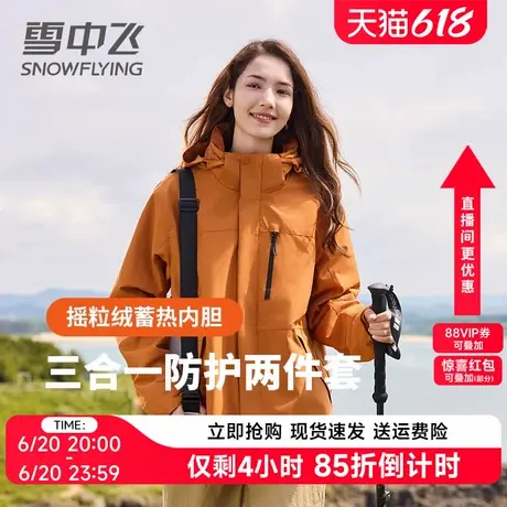 雪中飞三合一冲锋衣款式外套2024年新款男女休闲户外保暖上衣情侣图片