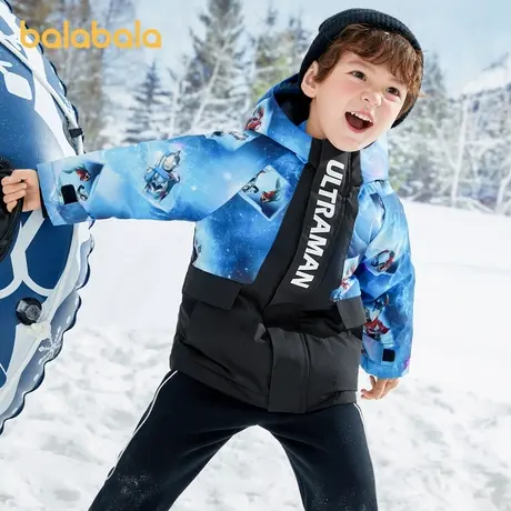 【奥特曼IP】巴拉巴拉童装宝宝羽绒服2025秋冬厚保暖外套时尚洋气图片