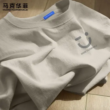 马克华菲纯棉短袖男t恤2025新款新款潮牌青少年打底衫半袖衣服薄X商品大图