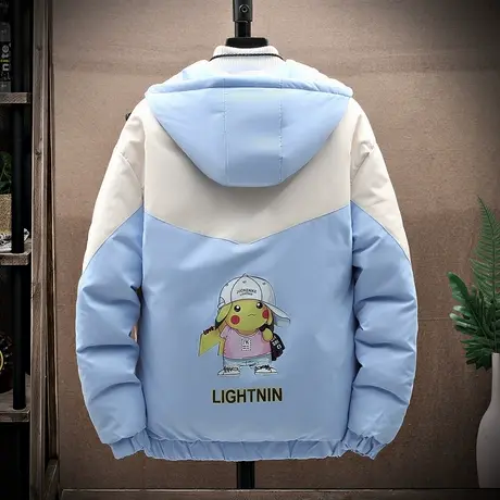 男士羽绒服2023新款青少年加厚连帽短款棉衣学生时尚保暖冬季外套商品大图