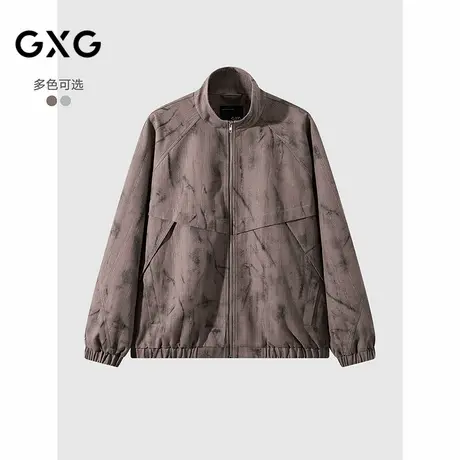 GXG男装 立领通勤休闲夹克肌理宽松夹克男士外套2025秋季新品图片