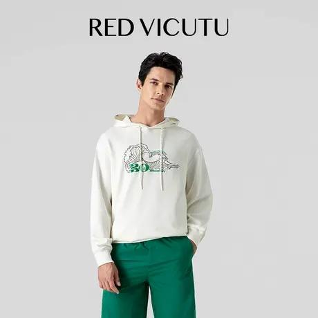 VICUTU/威可多男士长袖T恤时尚潮流休闲百搭连帽卫衣商品大图