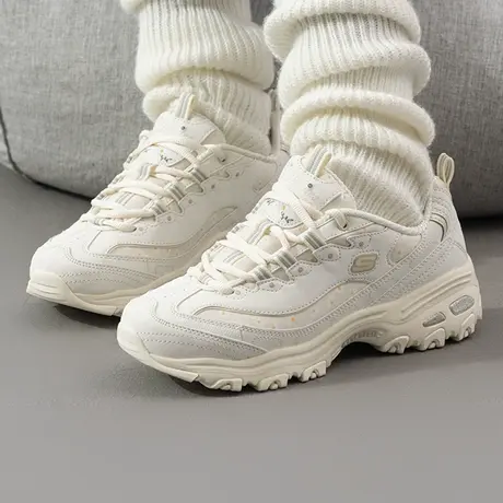 斯凯奇（Skechers）女鞋 25夏季新款休闲鞋百搭透气熊猫鞋厚底显商品大图