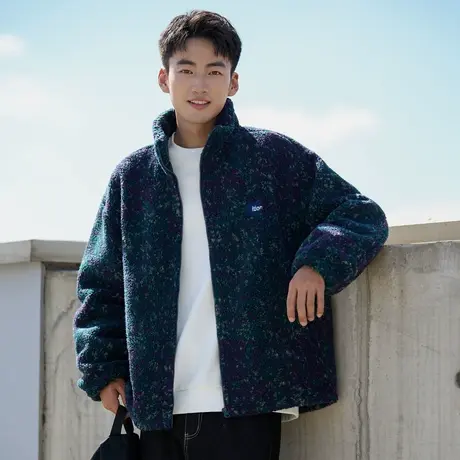 唐狮秋冬季加厚外套短款立领情侣同码仿羊羔毛外套保暖时尚潮TMTA图片