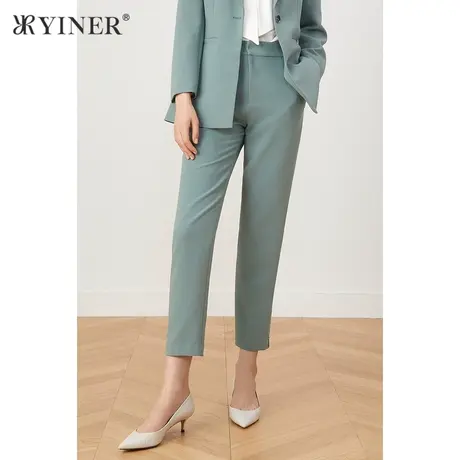 *YINER音儿奥莱女装秋季通勤九分裤休闲裤商品大图