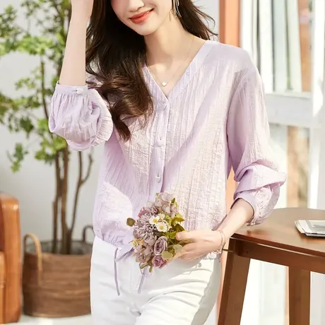 时尚气质淑女温柔外套2023年夏季新款简约宽松显瘦百搭通勤上衣图片