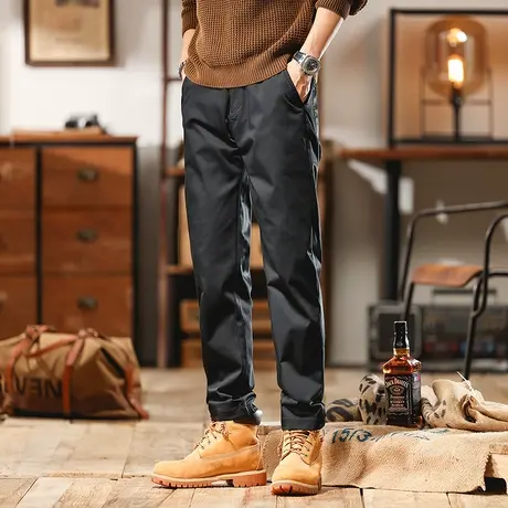 潮流重磅水洗工装裤裤子男款潮流高级感抽绳多口袋裤子时尚长裤商品大图