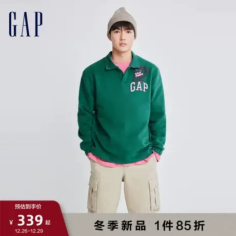 【GAP x JEREMY VILLE联名】男女同款宽松抓绒卫衣情侣装841239图片