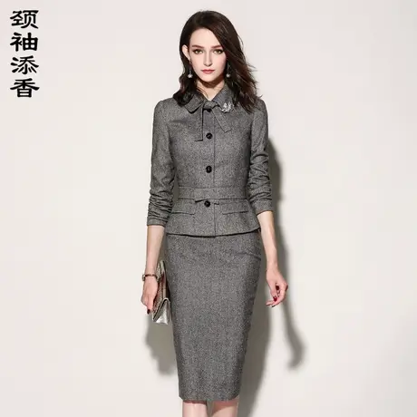 2024女装春秋时尚商务正装小西装两件套职业女裙套装图片