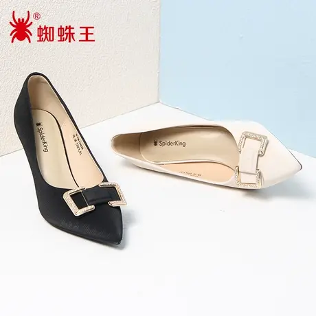 蜘蛛王断码清仓正品女鞋2022秋商场新款高跟鞋通勤工作鞋女细跟软图片