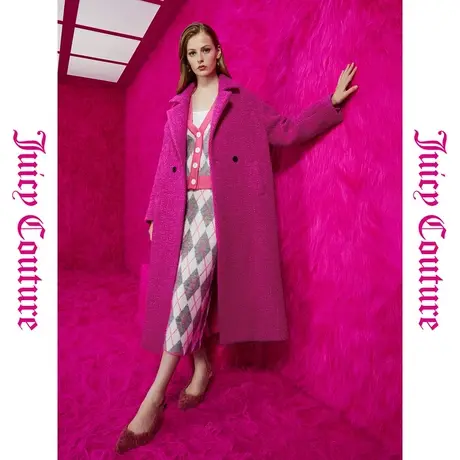 Juicy Couture橘滋女装新款上衣女外套一见钟情纽扣女式大衣商品大图