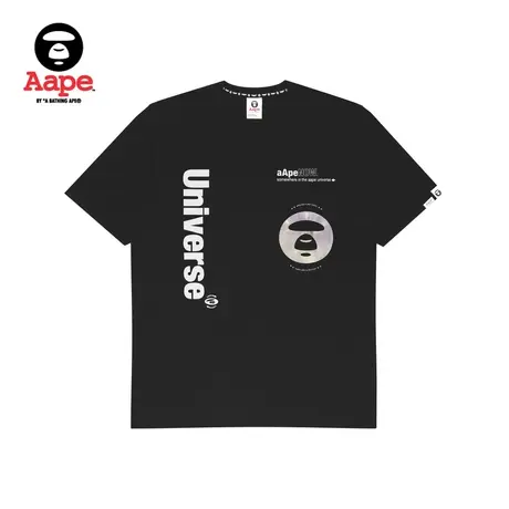 Aape旗舰店男装字母幻彩猿颜印花图案短袖T恤1236XXJ商品大图