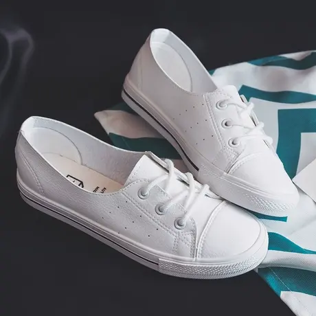 2023春夏季新款浅口镂空小白鞋女透气低帮女士休闲鞋学生平底单鞋商品大图