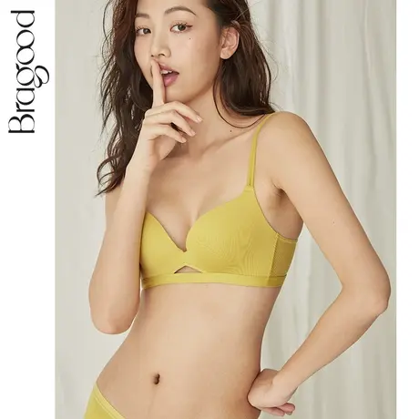 内衣女夏季无钢圈小胸聚拢一片式收副乳无痕美背薄文胸大胸显小套商品大图