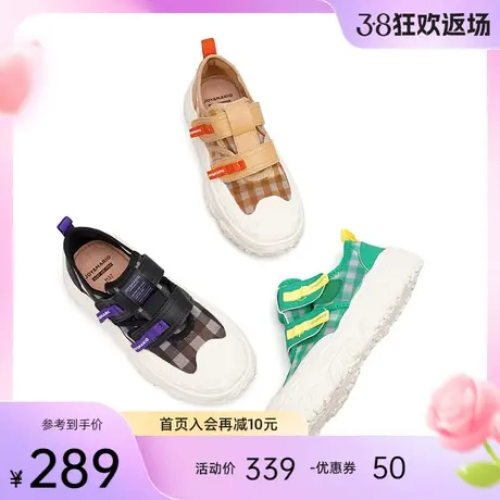快乐玛丽休闲鞋女2024夏季新款百搭魔术贴丑萌透气轻便运动鞋女鞋图片
