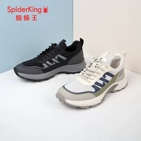 SPIDER KING/蜘蛛王男鞋2023春秋商场同款运动休闲鞋网面飞织软底商品大图
