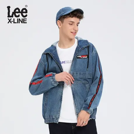 LeeX-LINE牛仔外套男春秋新款潮流夹克宽松长袖上衣L391013HH51E图片