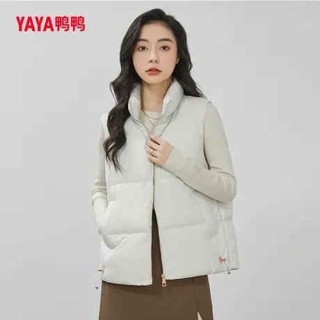 鸭鸭羽绒服马甲女2023年秋季新品轻薄短款立领韩版休闲马夹w图片