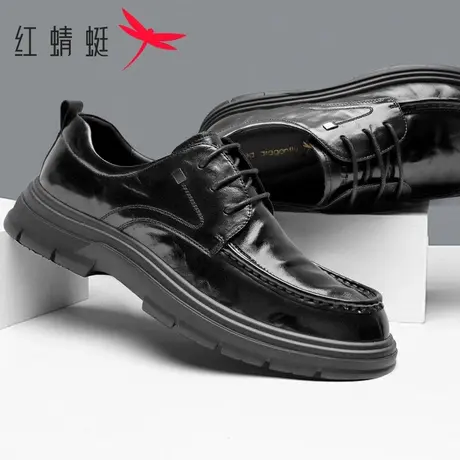 红蜻蜓男鞋2025春冬新款真皮防滑耐磨舒适德比鞋软皮软底休闲皮鞋商品大图