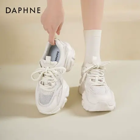 达芙妮厚底老爹鞋女款2025新款夏季女鞋子女增高透气休闲鞋运动鞋商品大图