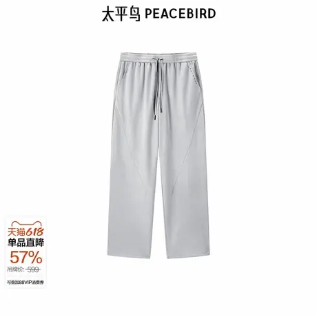 【商场同款】太平鸟男装休闲裤24秋季新款直筒束脚卫裤 B1GME31商品大图