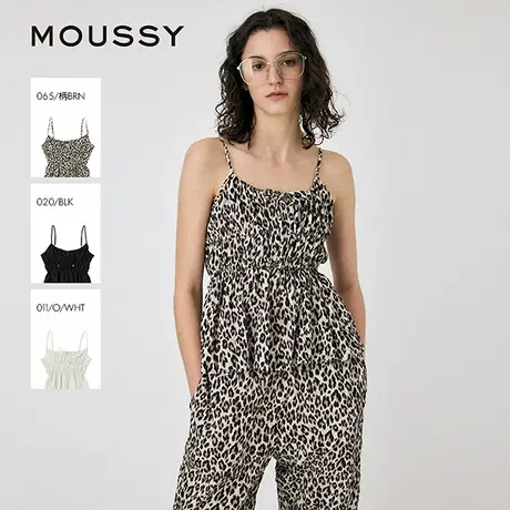 明星同款 MOUSSY25夏季新品抽褶系带收腰小吊带上衣010ISS30-6091图片