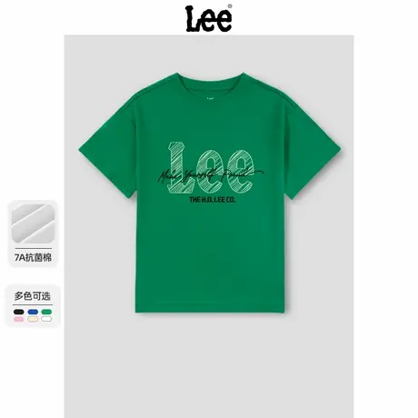 Lee童装短袖男童夏薄款透气亲肤7a抗菌棉男孩半袖上衣帅气儿童t恤图片
