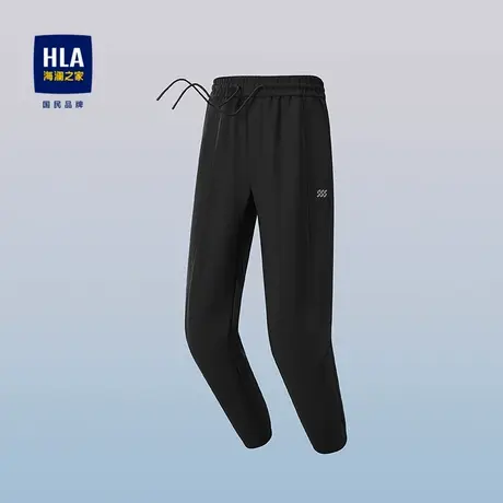 HLA/海澜之家三体联名系列运动卫裤2025秋季新款松紧腰束脚裤子男商品大图
