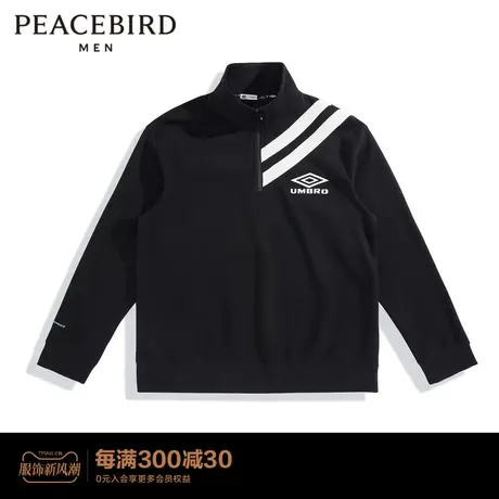 【AIRxPEACE】太平鸟男装茵宝联名系列半拉链运动卫衣B3BFC4B05图片