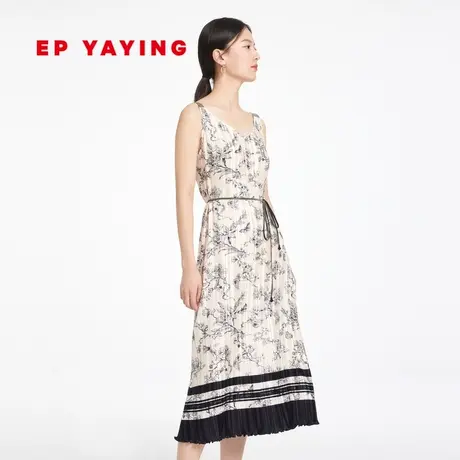 EP YAYING雅莹女装 优雅印花吊带收腰连衣裙 春夏商场同款4212A图片
