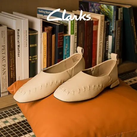 Clarks其乐轻舞系列女鞋2024春季款方头一脚蹬懒人鞋方跟单鞋商品大图