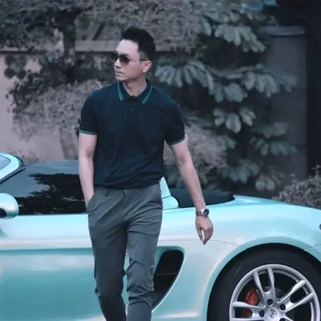 【百洗不变形 弹力修身】男短袖夏季修身韩版商务休闲正装Polo衫商品大图