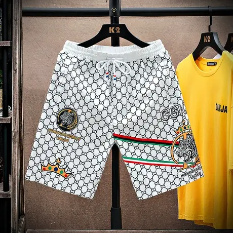 冰丝短裤男士夏季2023年新款五分裤潮牌休闲宽松沙滩裤青少年中裤商品大图