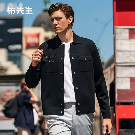 MrBu布先生商务翻领羊毛开衫外套秋冬新款加厚毛衣男BT12230图片