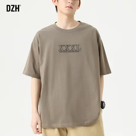 男生美式重磅t恤短袖男款纯棉夏季半袖上衣薄2023新款百搭打底衫商品大图