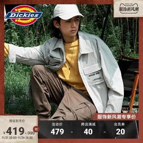 Dickies 春夏工装艾森豪威尔夹克灵感设计男徽章外套宽松图片