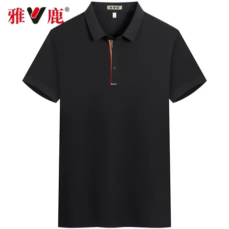 【冰丝高弹】雅鹿男士短袖t恤翻领POLO衫2024夏季新款时尚上衣T恤商品大图