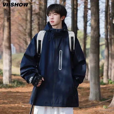 VIISHOW山系户外冲锋外套男士2024新款美式机能三防男生工装夹克图片