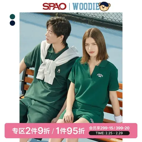 【小熊Woodie】SPAO女士春季休闲短款POLO领T恤SPHAD24S20图片