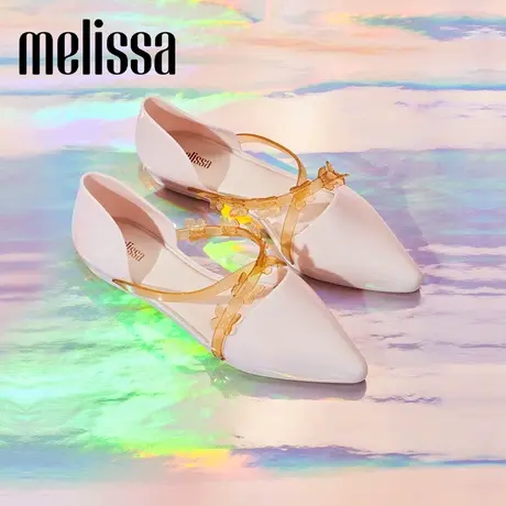 Melissa梅丽莎新款女士尖头绑带纯色低跟时尚单鞋33638商品大图